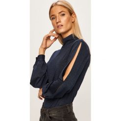 Trussardi Jeans - Sweter. Niebieskie swetry damskie Trussardi Jeans, m, bez wzorów, z elastanu, bez rękawów, bez kaptura. W wyprzedaży za 479,90 zł.