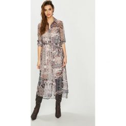 Answear - Sukienka Orient Express. Sukienki damskie ANSWEAR, na co dzień, s, bez wzorów, z tkaniny, casualowe, bez kołnierzyka, z długim rękawem, długie, midi, proste. W wyprzedaży za 169,90 zł.