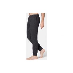 Spodnie dresowe Gym & Pilates 120 męskie. Czarne spodnie męskie NYAMBA, na co dzień, s, bez wzorów, z bawełny. Za 44,99 zł.