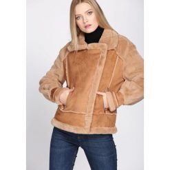 Camelowa Kurtka Conceive. Brązowe bomberki damskie Born2be, na jesień, l. Za 199,99 zł.