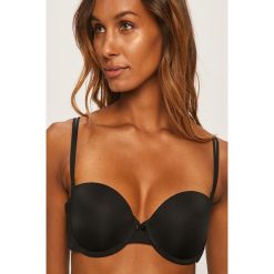 Dkny - Biustonosz. Czarne biustonosze DKNY, z haftami, z elastanu. W wyprzedaży za 99,90 zł.