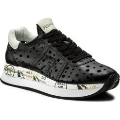Sneakersy PREMIATA - Conny 2965 Czarny. Czarne półbuty damskie marki Premiata, bez wzorów, ze skóry, bez obcasa, na obcasie, bez zapięcia. Za 869,00 zł.