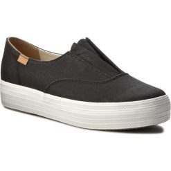 Tenisówki KEDS - Triple Origami WF56511 Black. Czarne półbuty damskie Keds, bez wzorów, z gumy, bez zapięcia. W wyprzedaży za 149,00 zł.