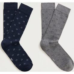 Mango Man - Skarpety LUNAR (2-pack). Szare skarpetki męskie Mango Man, bez wzorów, z elastanu. Za 49,90 zł.