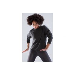 Bluza z kapturem do tańca damska. Szare bluzy sportowe damskie DOMYOS, z bawełny, z kapturem. Za 79,99 zł.