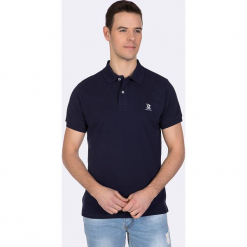 Koszulka polo w kolorze granatowym. Niebieskie koszulki polo męskie marki Giorgio di Mare, m, z haftami, z bawełny. W wyprzedaży za 108,95 zł.