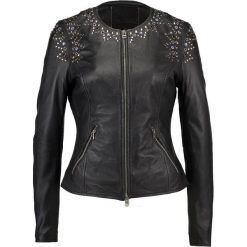 Bomberki damskie: Goosecraft MALAGA JACKET Kurtka skórzana black