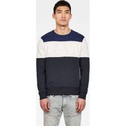 G-Star Raw - Bluza. Niebieskie bluzy męskie G-Star RAW, s, z nadrukiem, z elastanu, retro, z okrągłym kołnierzem, bez rękawów, bez kaptura. Za 369,90 zł.