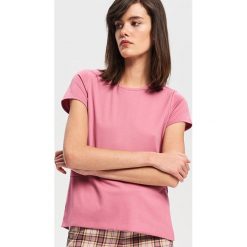 Gładki T-shirt - Różowy. Różowe t-shirty damskie Reserved, s, bez wzorów, bez kołnierzyka. Za 59,99 zł.