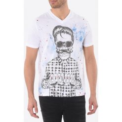 T-shirty męskie: T- shirt, dekolt w serek, krótki rękaw