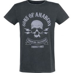 Sons Of Anarchy Tour 2008 T-Shirt ciemnoszary. Szare t-shirty męskie z nadrukiem marki Sons Of Anarchy, l, z okrągłym kołnierzem. Za 49,90 zł.