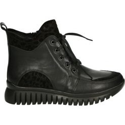Botki - 6905101 BLACK. Czarne botki damskie skórzane Venezia. Za 379,00 zł.