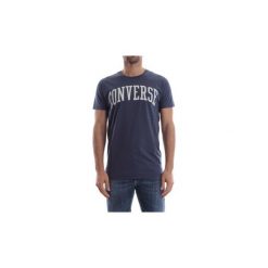 Bluzy Converse 10007343 T-SHIRT CREW. Niebieskie bluzy męskie Converse, xl, bez wzorów, bez kołnierzyka. Za 122,96 zł.