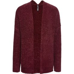 Sweter bez zapięcia z szenili bonprix czerwony klonowy. Czerwone swetry damskie bonprix. Za 44,99 zł.