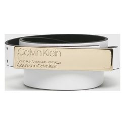 Calvin Klein - Pasek skórzany. Białe paski damskie Calvin Klein, w paski, ze skóry. W wyprzedaży za 199,90 zł.