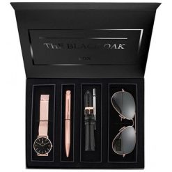 Black Oak zestaw upominkowy damski BX97054SET-803. Czarne zegarki damskie Black Oak. W wyprzedaży za 259,00 zł.