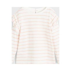 Mango Kids - Longsleeve dziecięcy Anita 80-104 cm. Białe bluzki dziewczęce Mango Kids, bez wzorów, z elastanu, z okrągłym kołnierzem, bez rękawów, bez kaptura. Za 25,90 zł.