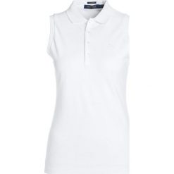 Polo Ralph Lauren Golf REFINED STRETCH Koszulka polo pure white. Białe t-shirty damskie marki Polo Ralph Lauren Golf, xl, z elastanu, z golfem. Za 379,00 zł.