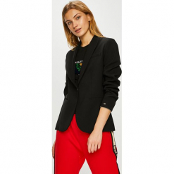 Tommy Hilfiger - Żakiet. Szare marynarki i żakiety damskie marki TOMMY HILFIGER, z poliesteru, eleganckie. Za 999,90 zł.