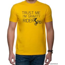Koszulka T-SHIRT Trust me. Pomarańczowe t-shirty męskie z nadrukiem Pakamera, m. Za 75,00 zł.