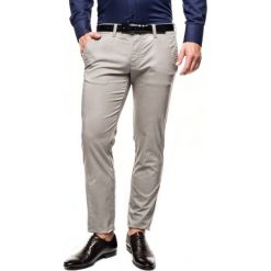 Spodnie davos 214 szary slim fit. Szare spodnie męskie Recman, m, bez wzorów. Za 169,99 zł.