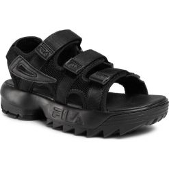 Sandały FILA - Disruptor Sandal Wmn 1010611.12V Black/Black. Czarne klapki damskie Fila, bez wzorów, ze skóry ekologicznej, bez obcasa. W wyprzedaży za 289,00 zł.