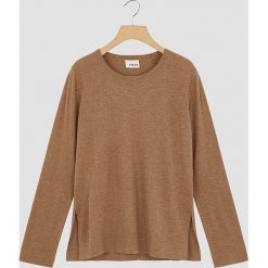 Sweter w kolorze jasnobrązowym. Pomarańczowe swetry damskie Rodier, bez wzorów, z wełny, klasyczne, bez rękawów, bez kaptura. W wyprzedaży za 99,95 zł.