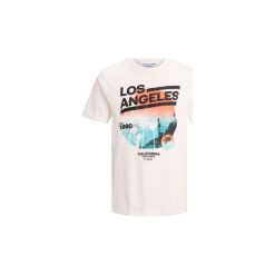 T-shirty z krótkim rękawem Jack Jones CAMISETA PARA HOMBRE. Białe t-shirty męskie Jack & Jones, xl, bez wzorów, bez kołnierzyka, krótkie. Za 89,81 zł.