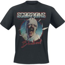 Scorpions Tour '82 T-Shirt czarny. Czarne koszulki męskie Scorpions, l, z nadrukiem, z okrągłym kołnierzem. Za 74,90 zł.