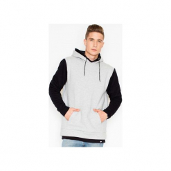 Bluza V031 Szary. Szare bluzy męskie VISENT, l, bez wzorów, bez kołnierzyka, bez rękawów, bez kaptura. Za 169,00 zł.