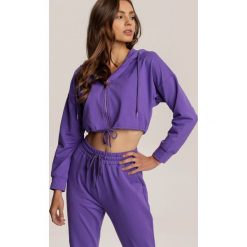 Fioletowa Bluza Aezona. Fioletowe bluzy damskie Renee, s, bez wzorów, bez rękawów, bez kaptura. Za 119,99 zł.