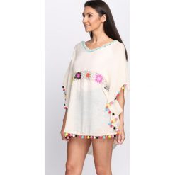 Bluzki asymetryczne: Beżowa Bluzka Kimono Girl