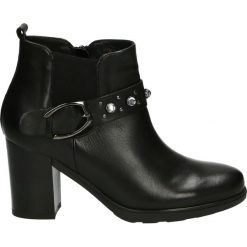 Botki - 1055 VIT NERO. Czarne botki damskie skórzane Venezia. Za 299,00 zł.