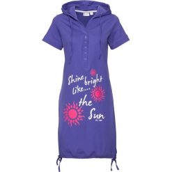 Sukienki: Sukienka shirtowa, krótki rękaw bonprix lila-niebieski