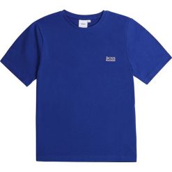 Boss - T-shirt dziecięcy 164-176 cm. Niebieskie t-shirty chłopięce Boss, z aplikacjami, z bawełny, bez rękawów. Za 179,90 zł.
