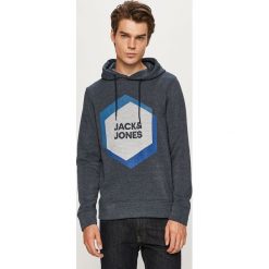 Jack & Jones - Bluza. Fioletowe bluzy męskie Jack & Jones, s, z nadrukiem, z bawełny, z kapturem, bez rękawów, z kapturem. W wyprzedaży za 99,90 zł.