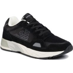 Sneakersy EMPORIO ARMANI - X4X245 XL697 B461 Black/Black. Czarne sneakersy męskie Emporio Armani, bez zapięcia. Za 919,00 zł.