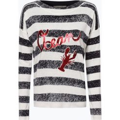 Comma casual identity - Sweter damski z dodatkiem lnu, niebieski. Niebieskie swetry damskie marki comma casual identity, w paski, casualowe, bez rękawów, bez kaptura. Za 359,95 zł.