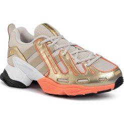 Buty adidas - Eqt Gazelle EE7747 Cbrown/Rawgol/Semcor. Żółte półbuty męskie Adidas, na co dzień, bez wzorów, ze skóry, eleganckie, bez zapięcia. W wyprzedaży za 279,00 zł.