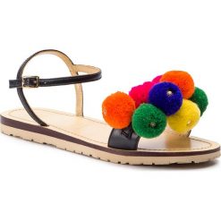 Sandały LOVE MOSCHINO - JA16431G07JB0000 Nero. Czarne klapki damskie Love Moschino, bez wzorów, ze skóry, bez obcasa. W wyprzedaży za 359,00 zł.