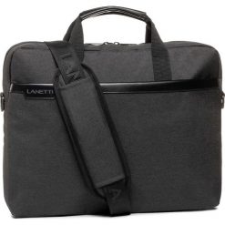 Torba LANETTI - BMM-S-019-11-03 Gray. Szare torby męskie skórzane Lanetti, bez wzorów, z materiału. Za 99,99 zł.