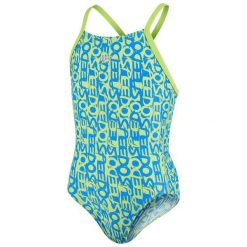 Speedo Strój Kąpielowy Allover Rippleback. Zielone stroje jednoczęściowe dziewczęce marki Speedo. W wyprzedaży za 99,00 zł.