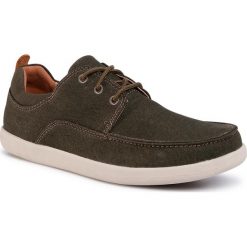 Półbuty CLARKS - Un Lisbon Lace 261401787 Olive Canvas. Zielone półbuty męskie Clarks, na co dzień, bez wzorów, ze skóry, bez zapięcia. W wyprzedaży za 269,00 zł.