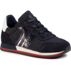 Sneakersy BOSS - J29H84 M Navy 849. Niebieskie trampki chłopięce Boss, bez wzorów, z zamszu, na sznurówki. W wyprzedaży za 249,00 zł.