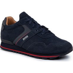 Sneakersy BOSS - Parkour 50422401 10223357 01 Dark Blue 401. Niebieskie sneakersy męskie Boss, na co dzień, bez wzorów, z zamszu, bez zapięcia. Za 849,00 zł.