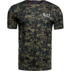 T-shirt EA7 EMPORIO ARMANI Print|Zielony. Zielone t-shirty męskie marki EA7 Emporio Armani, bez wzorów, z bawełny, sportowe, bez kołnierzyka. W wyprzedaży za 204,00 zł.