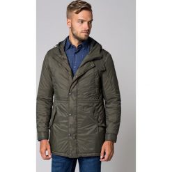 Kurtka Zielona Olivia. Zielone płaszcze męskie LANCERTO, na zimę, s, bez wzorów, z jeansu, eleganckie, bez kaptura. W wyprzedaży za 299,90 zł.
