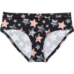 Figi "panty" bonprix czarny wzorzysty. Czarne majtki damskie bonprix, bez wzorów. Za 12,99 zł.