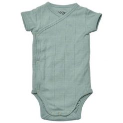 Lodger Body Dziecięce Romper Fold Over Solid Feather 62 Zielony. Zielone body niemowlęce Lodger, bez wzorów, z bawełny, bez rękawów. Za 59,00 zł.