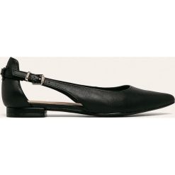 Tommy Hilfiger - Baleriny skórzane. Różowe baleriny damskie TOMMY HILFIGER, bez wzorów, ze skóry, bez obcasa, na obcasie. Za 449,90 zł.
